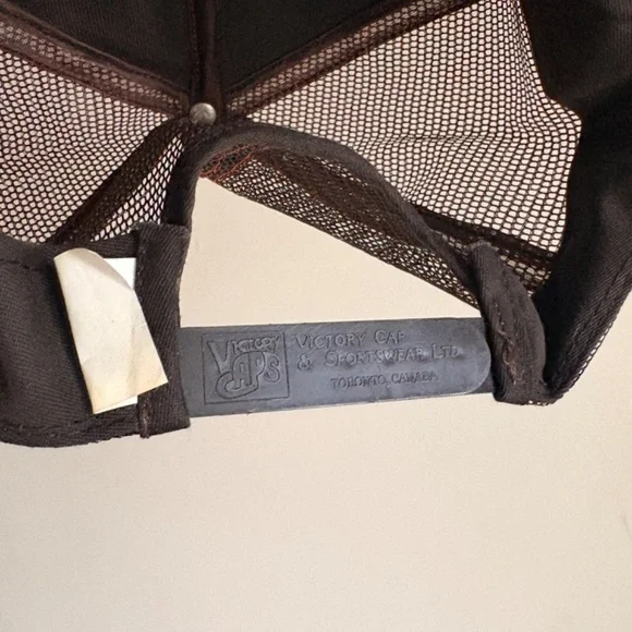 Vintage TALLMAN TRANSPORTS Trucker hat Mesh Orange Black Victory Caps - Picture 7 of 8